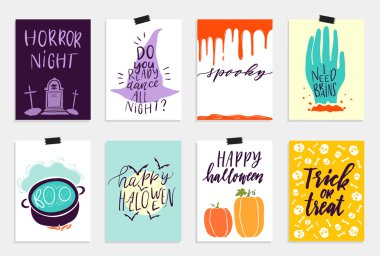 Küme Cadılar Bayramı kartları