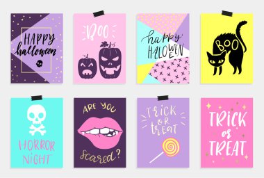 Küme Cadılar Bayramı kartları