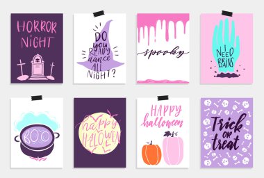 Küme Cadılar Bayramı kartları