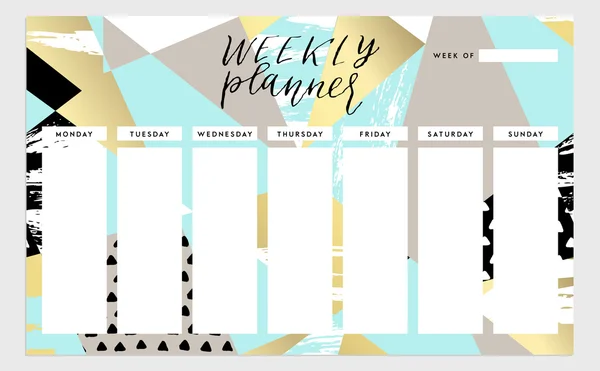 Εβδομαδιαίο Planner πρότυπο — Διανυσματικό Αρχείο