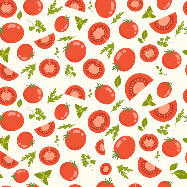 Pattern with tomatoes — Stock Vector