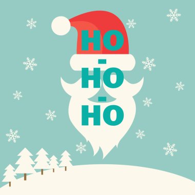 kış manzara kartı