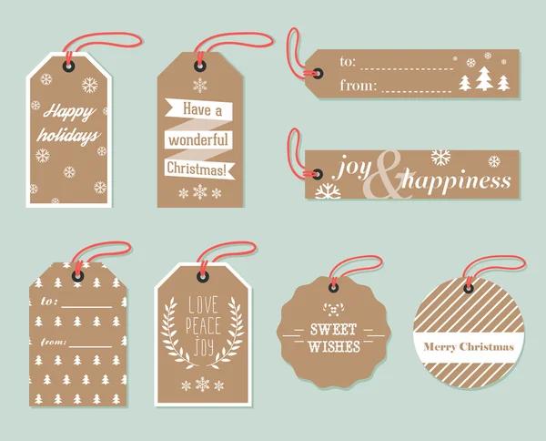 Christmas Labels — Stock Vector