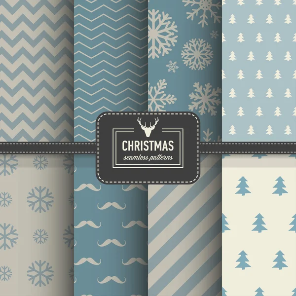 Christmas patterns — Stock Vector