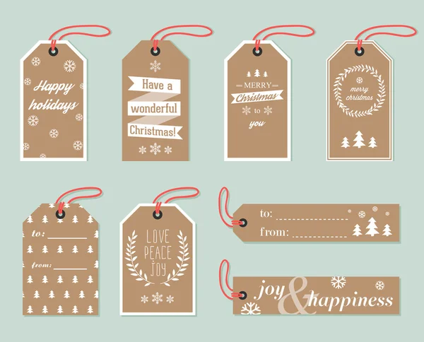 Christmas Labels — Stock Vector