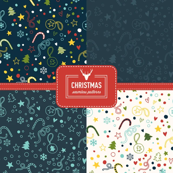 Christmas patterns — Stock Vector