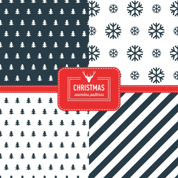 Christmas patterns — Stock Vector