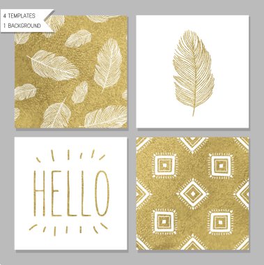 Altın tasarım kartı şablonları