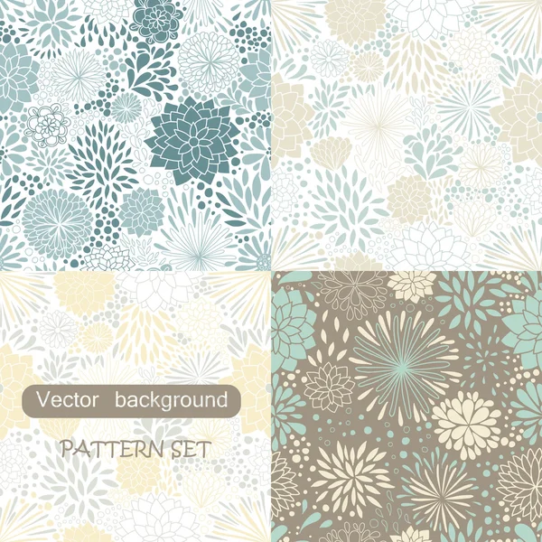 Naadloze bloemen achtergrond. — Stockvector