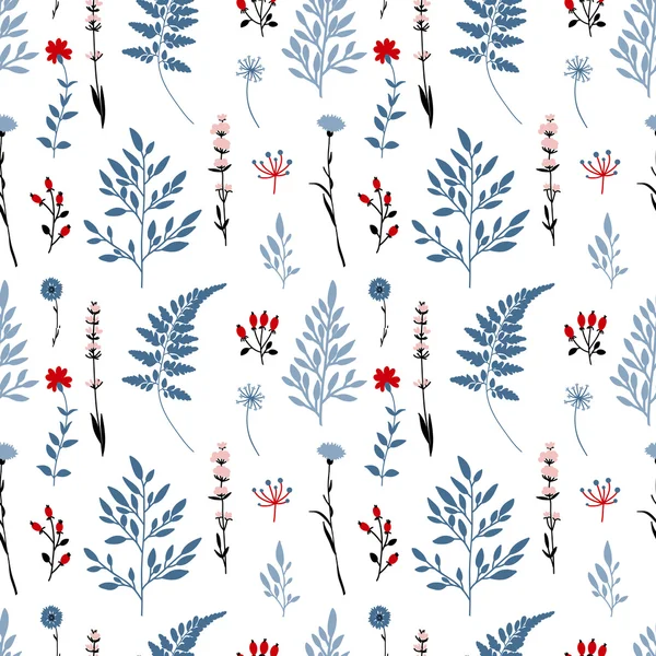 Seamless pattern with flowers — Stock Vector