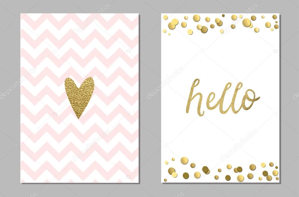 Cards with gold glitter