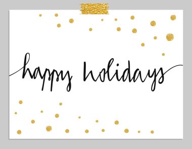 Happy Holidays typography card