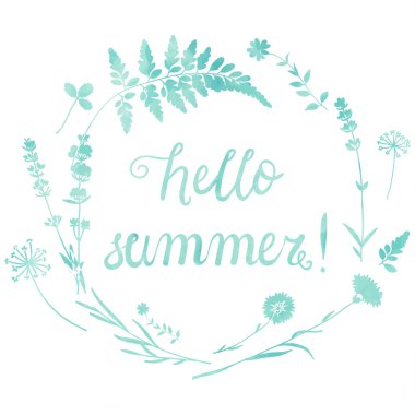 Kır çiçekleri ile çiçek çelenk