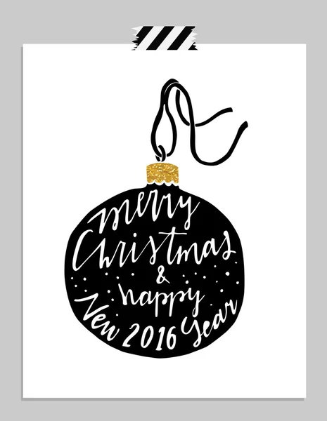 StampaCarta tipografica natalizia — Vettoriale Stock