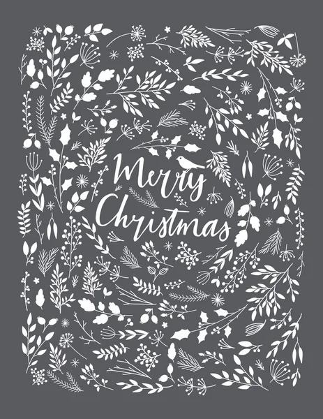 Merry Christmas  greeting illustration — Stock Vector