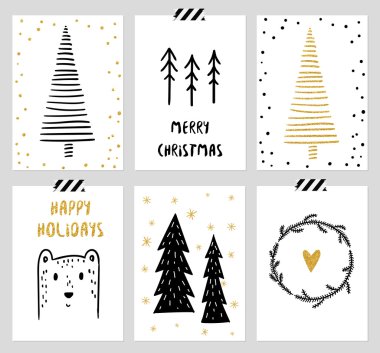 Noel ve yeni yıl kartları koleksiyonu