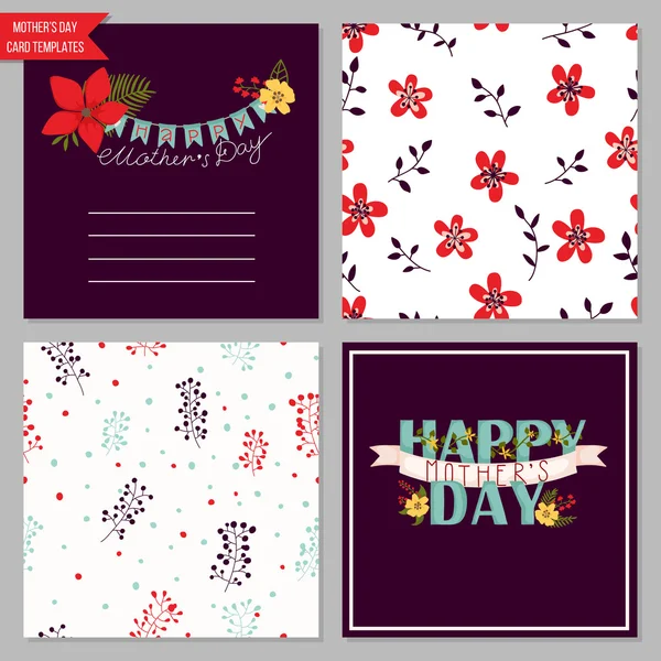 Mother's day postcards collection — Stock Vector