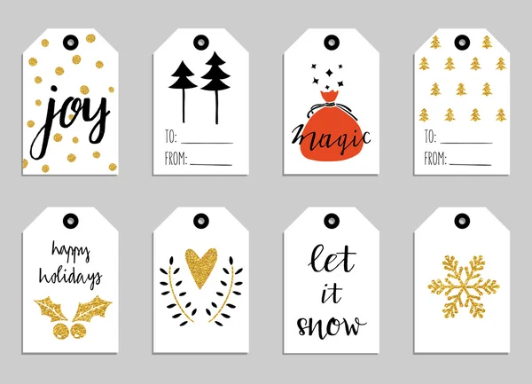 Collection de tags de Noël — Image vectorielle