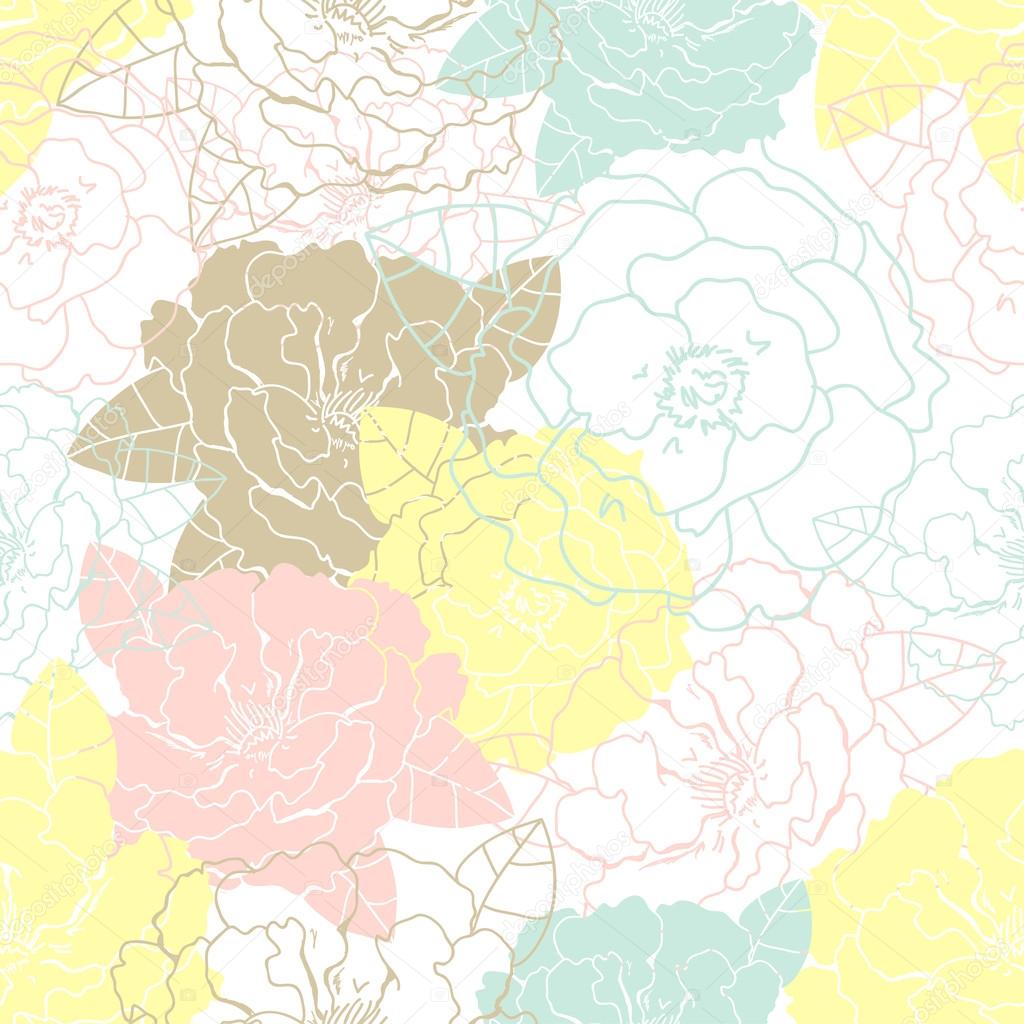 seamless pattern with floral background