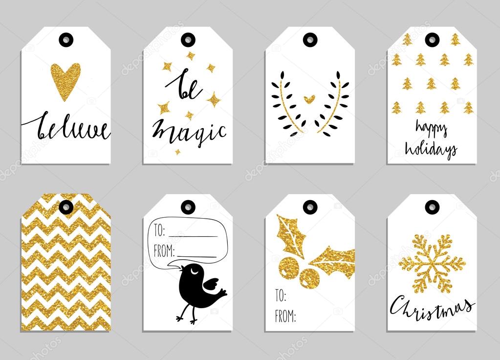 Christmas and New Year  gift tags