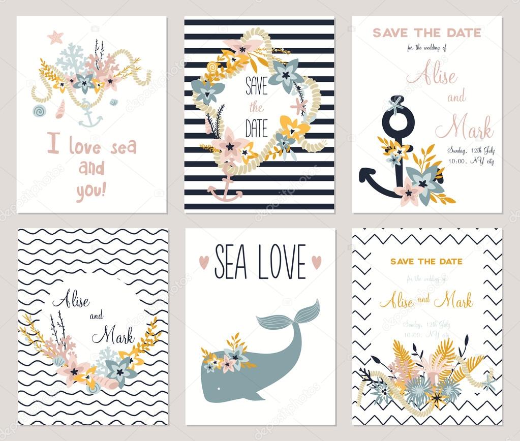 save the date cards template collection