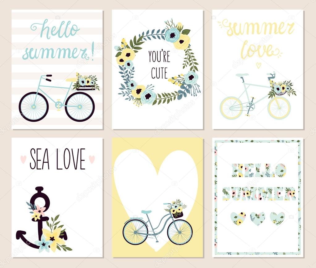 hello summer card templates