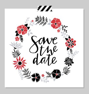 Stylish holiday card with love theme