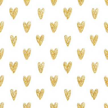 polka dot gold hearts pattern