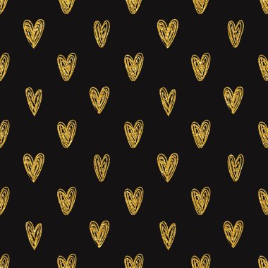 polka dot gold hearts pattern