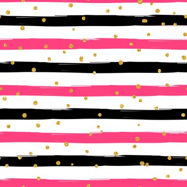 Gold glittering polka dots confetti