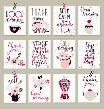Valentine day cute gift tags clipart