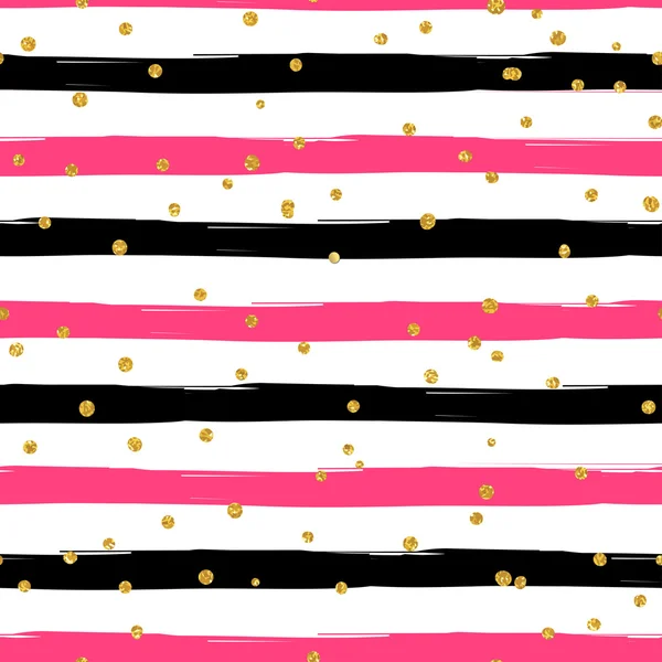 Gold glittering polka dots confetti