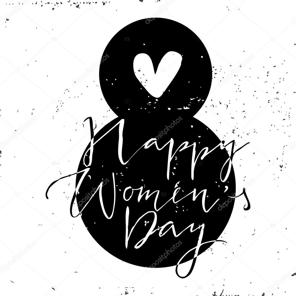 happy womans day greeting card