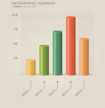 3D grafik infographics vektör