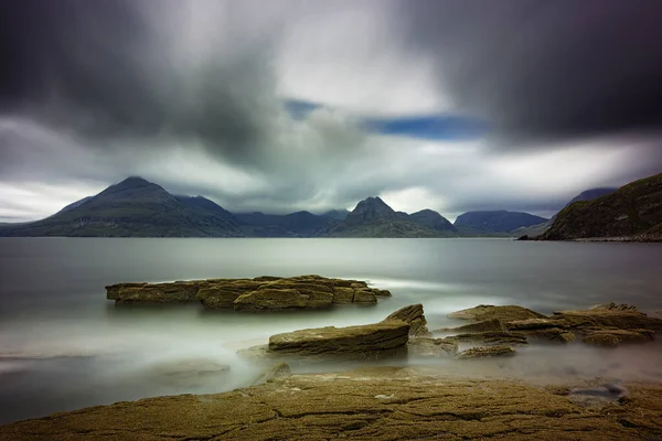 Fekete Cuillin Hegyek Loch Scavaig Keresztül Elgol Tól Skye Szigetén — Stock Fotó