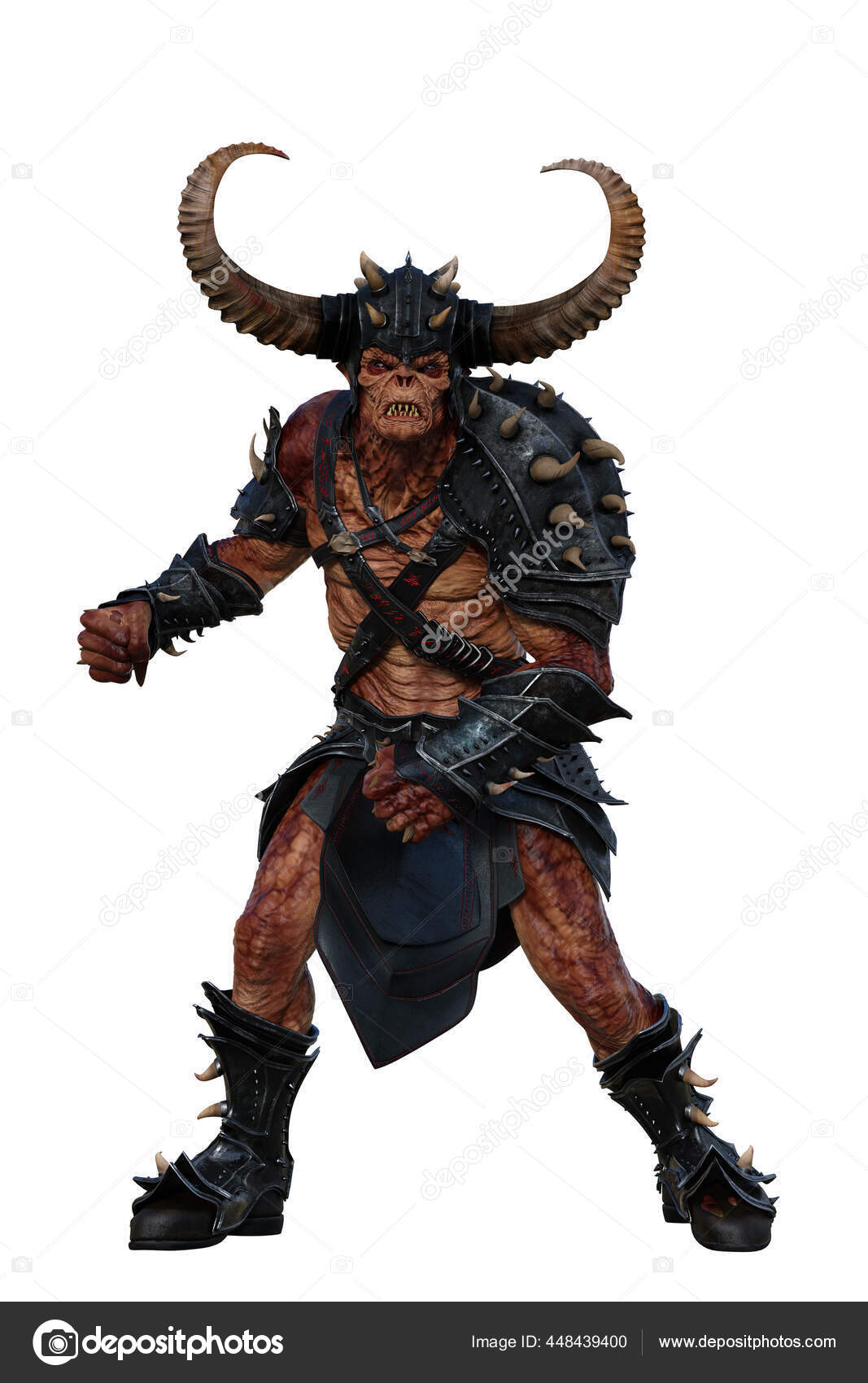 Demon Battle Gear Clenched Fists Render Isolated White Background Stock ...