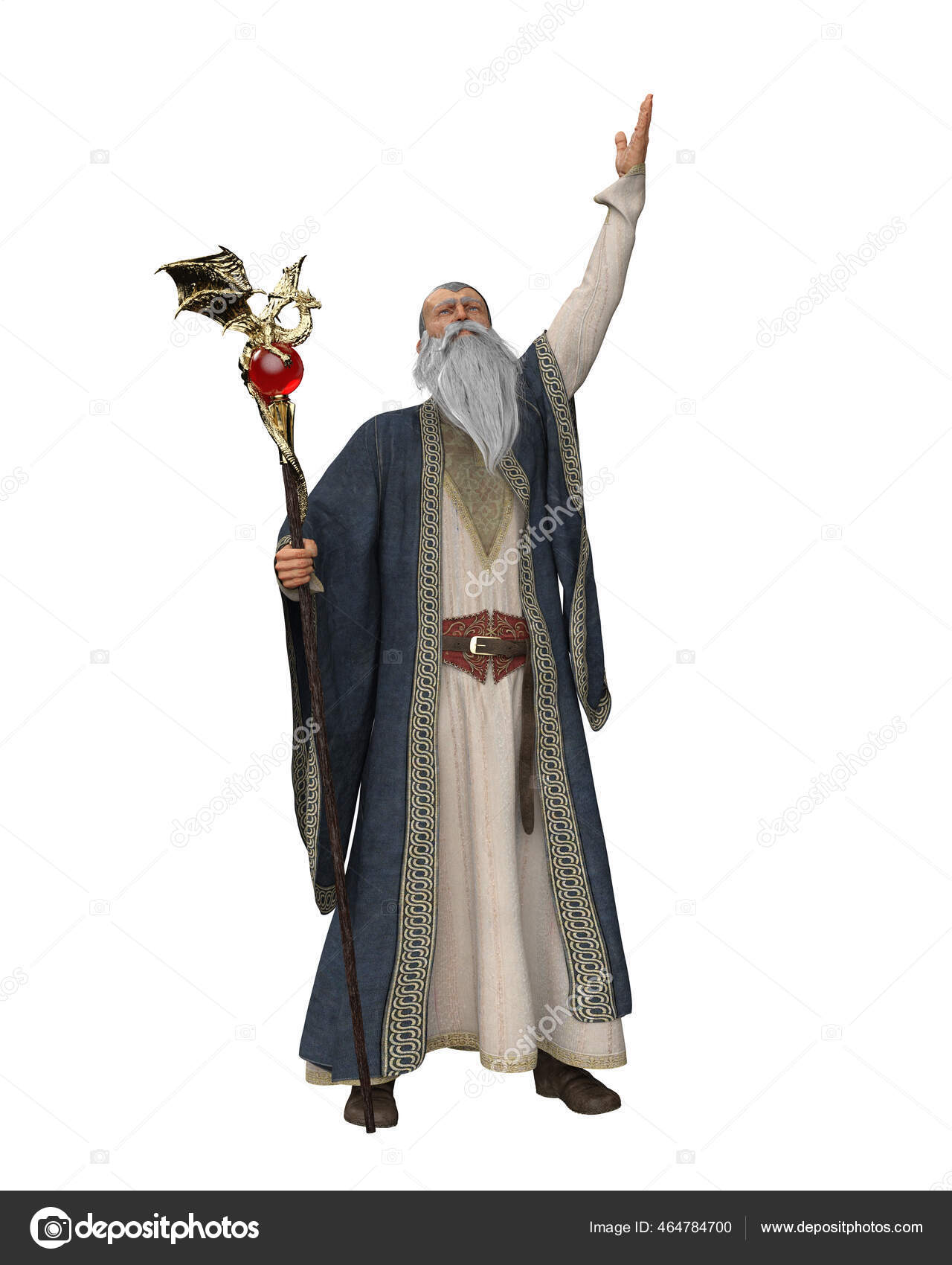 마법사가 천으로 지팡이를 하늘로 갑니다 배경에 — 스톡 사진 © GoodLightHunting #464784700, image size:1280x1700