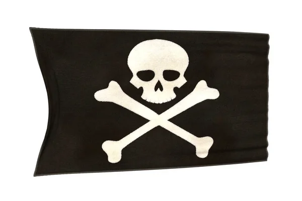 Bandera Pirata Jolly Roger Ilustración Aislada Sobre Fondo Blanco —  Fotos de Stock