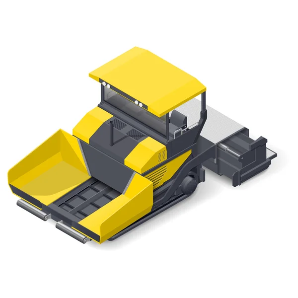 Asfalt bestratingsafwerkmachines gedetailleerde pictogram Rechtenvrije Stockvectors