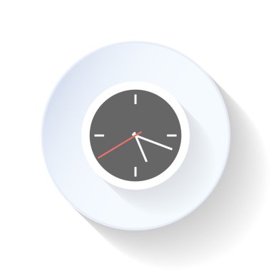 saat, çalışma gününün sonunda kapatmak düz simgesi