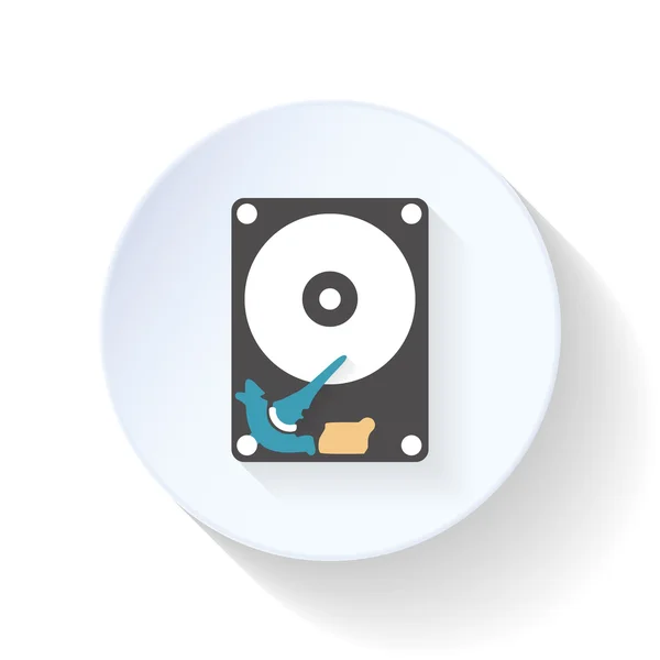 Disco HDD icono plano — Archivo Imágenes Vectoriales