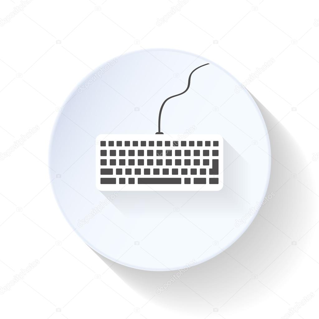 Computer keyboard flat icon