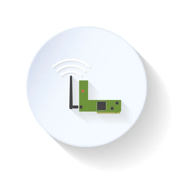 Carte Wi-Fi icône plate — Image vectorielle