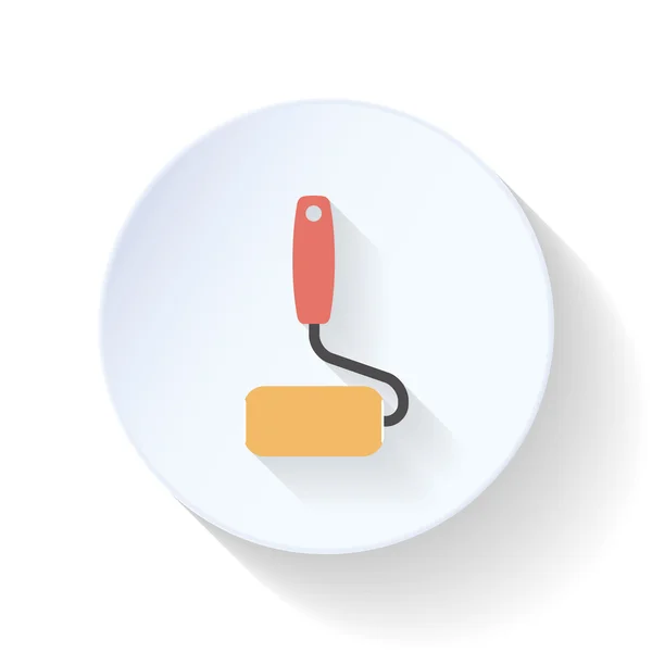 Paint roller flat icon — Stock Vector
