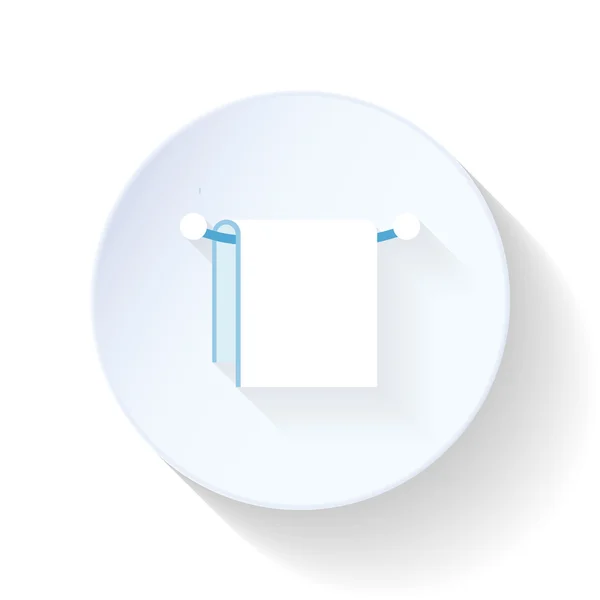 Serviette sur le sèche-serviettes icône plate — Image vectorielle