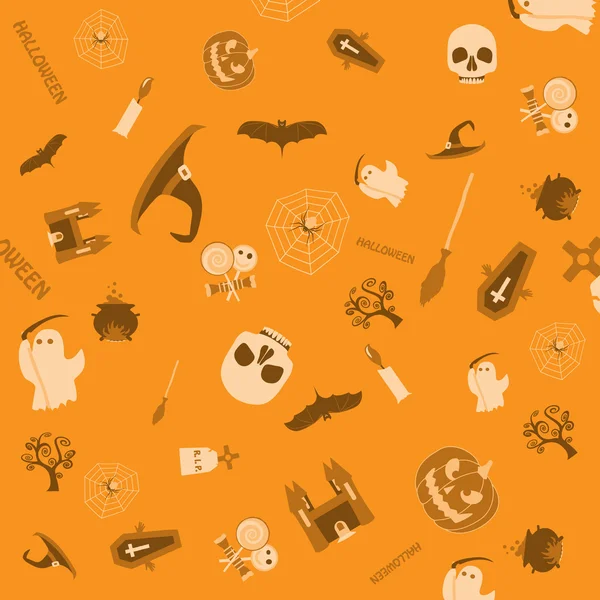 Halloween fundo laranja — Vetor de Stock