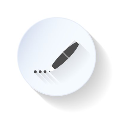 Yazılı mesaj düz simgesi