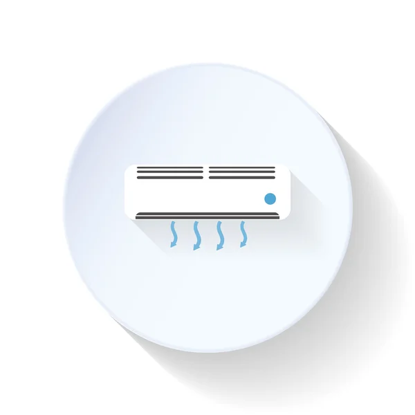 Climatiseur icône plate — Image vectorielle