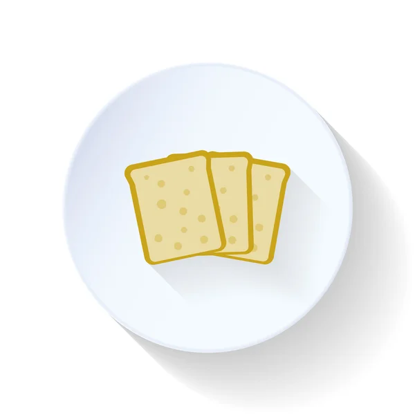 Bread flat icon — Stock Vector