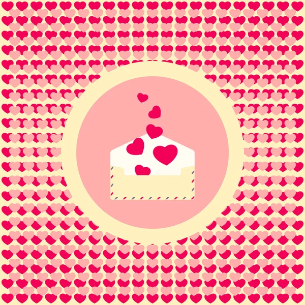 Love letter with hearts — Stock Vector